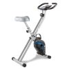 Fitness FB160 Compact Folding Stationary Bike with Heart Rate Sensors and Large Padded Seat