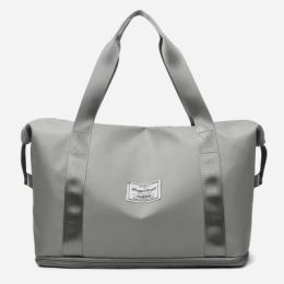 Expandable Large-capacity Travel Fitness Business Trip Bag Multi-color Optional Multi-scene Use Shoulder Bag (Color: Grey)