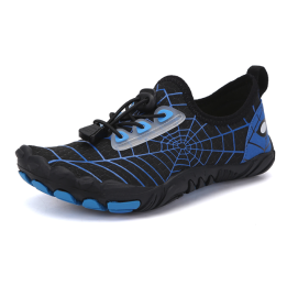 New children's fitness sports shoes outdoor beach swimming shoes upstream stream shoes (Color: Black/Blue)