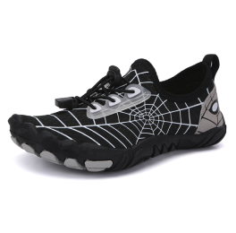 New children's fitness sports shoes outdoor beach swimming shoes upstream stream shoes (Color: Black/white)