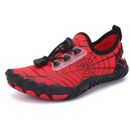 New children's fitness sports shoes outdoor beach swimming shoes upstream stream shoes (Color: Red/Black)